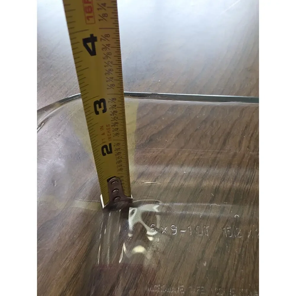Vintage Clear Glass Loaf Pan‎ 6x9 Inch 1 Quart Baking Dish Made in USA